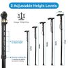 Travel Folding Trekking Hiking Pole,Collapsible Cane Adjustable Walking Stick Portable Mobility Aid for Women Men Hikers Gift,Black