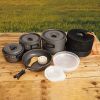 (WH-200)RV Outdoor Camping Pot Set 1-3 People Folding Picnic BBQ Pot Set