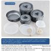 (WH-200)RV Outdoor Camping Pot Set 1-3 People Folding Picnic BBQ Pot Set