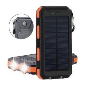 Solar Charger Power Bank With A Capacity Of 16800mAh Or 27000mAh. It's A Portable Charger With QC 3.0 Fast Charging Function And Dual USB Ports. It Al (Option: 16800mAh with Compass)