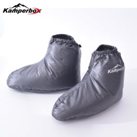 Kamperbox Down Slippers Down Socks Camping Down Booties for Sleeping Bag Camping AQ3 (Option: LOWSOCKS GREY)