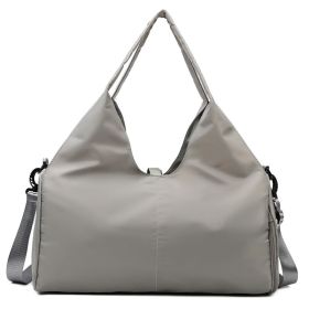 Women Yoga Bag Sports Fitness Dry And Wet Separation Large Capacity Storage Travel Bags Can Carry Yoga Mats (Color: Grey)