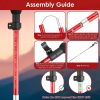 2Pcs Walking Sticks Collapsible Hiking Poles Folding Aluminum Trekking Poles Adjustable Hiking Sticks with EVA Foam Grips for Backpacking Hiking Mount