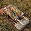 BBQ Cage Stainless Steel Rolling Grilling Basket for Use Outdoor