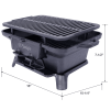 76292981 Small charcoal grill table cast iron frying pan, 100% high quality cast iron, exquisite craftsmanship, outdoor oval cast iron grill