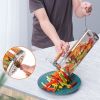 BBQ Cage Stainless Steel Rolling Grilling Basket for Use Outdoor